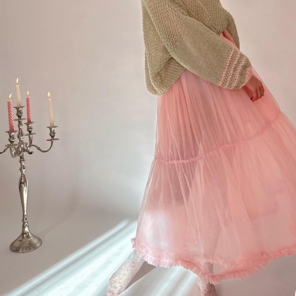dreamersrebels upcycled pink tulle skirt - Picture 2 of 4